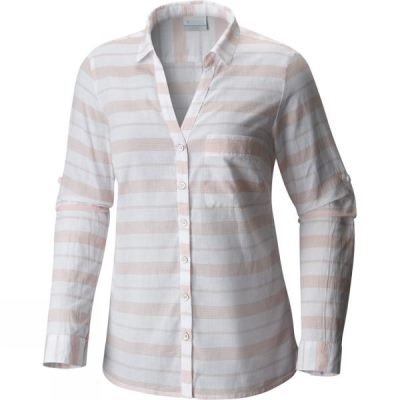 Camisa Columbia Early Tide Manga Larga Mujer Azules - Chile MLY973084